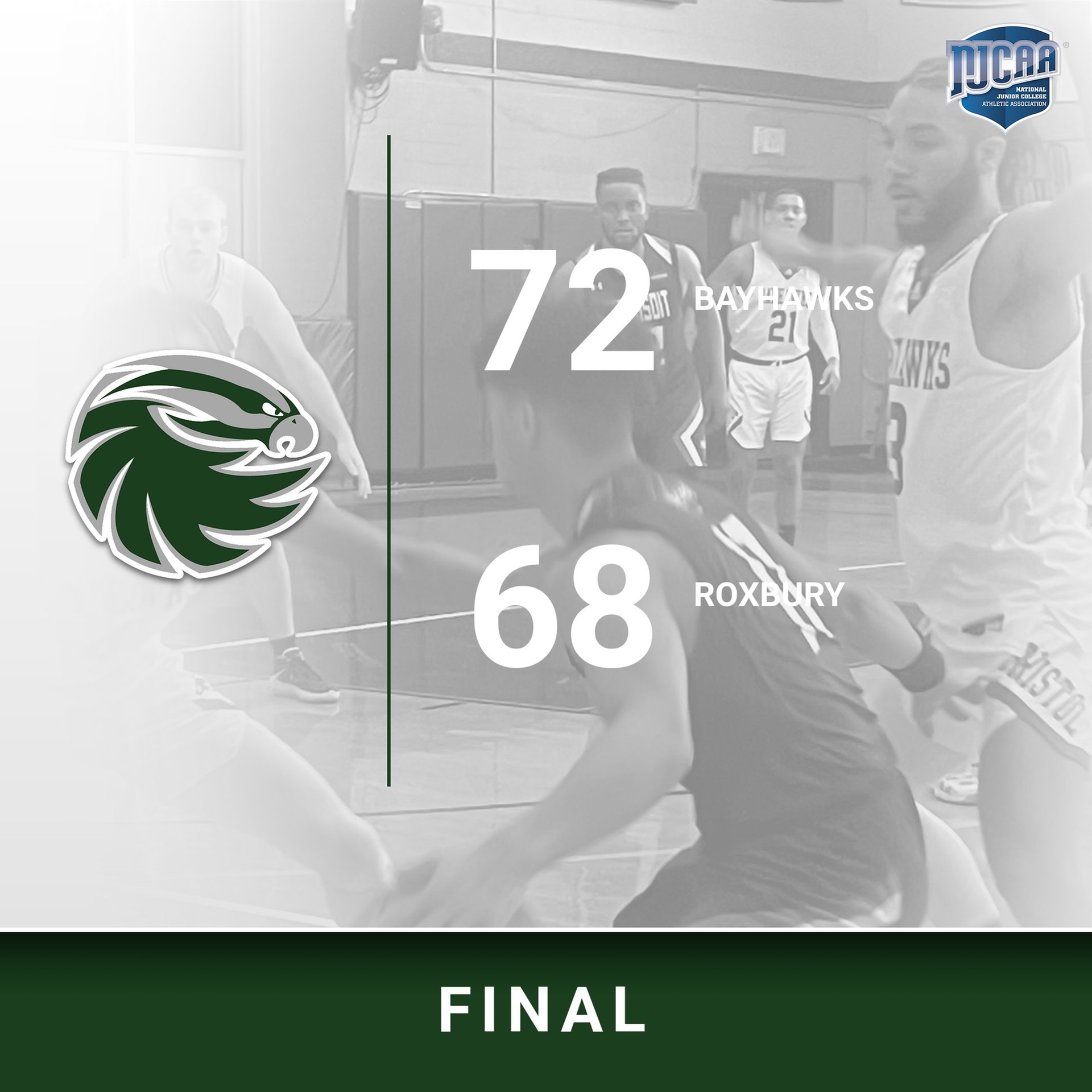 Bayhawks Advance to Semi-finals with 72-68 Win over Roxbury