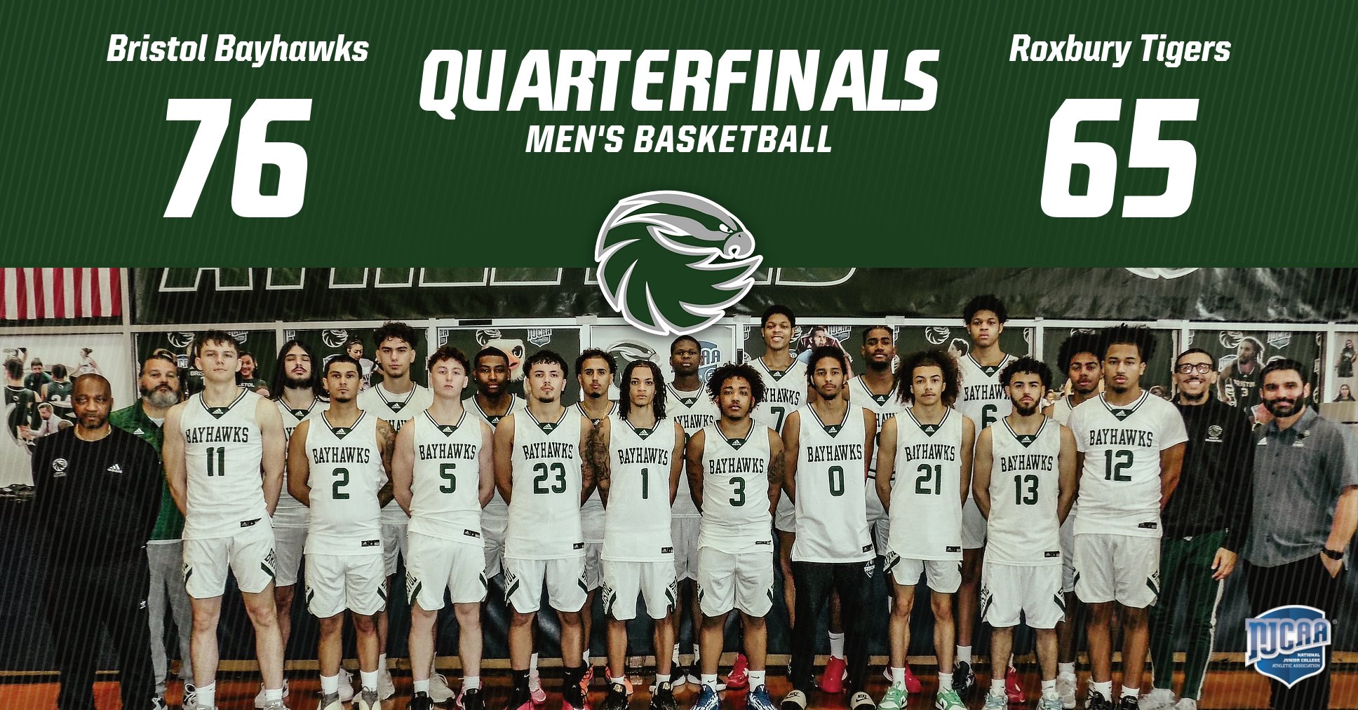 Bayhawks Bag Semi-Finals Win Over Roxbury 76-65
